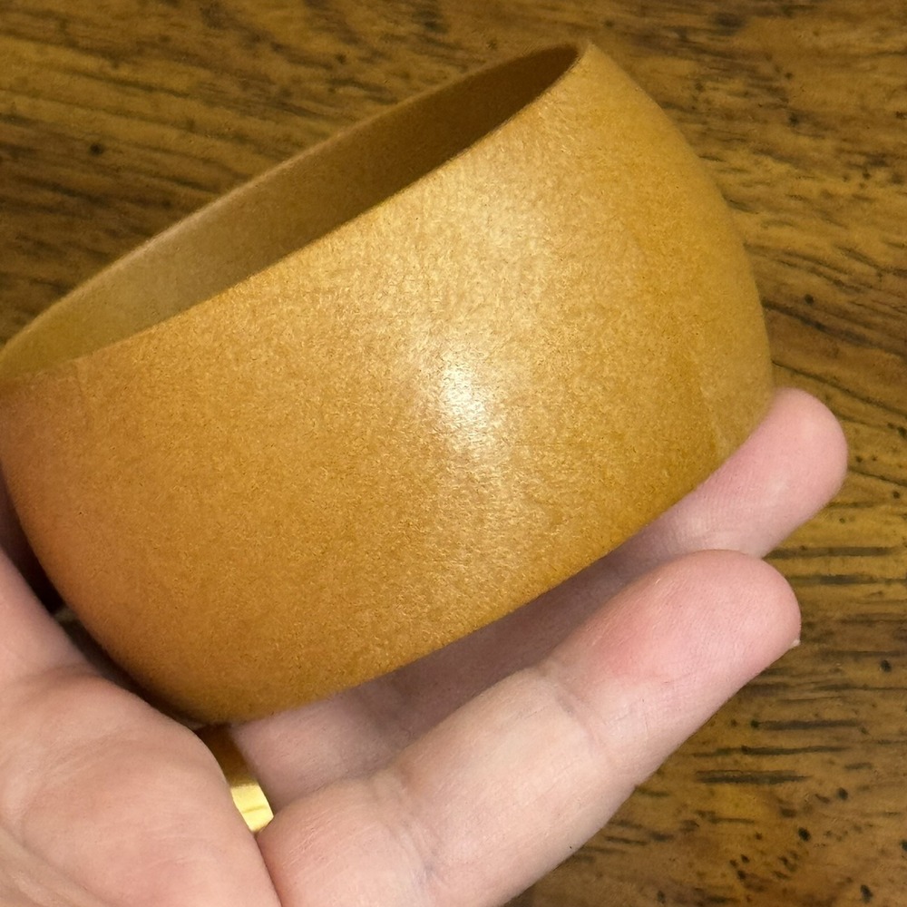Vintage Lucite‎ Chunky Wide Bangle Bracelet Butterscotch